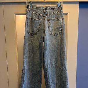 Topshop Moto wide leg, high waisted, size 28 jeans